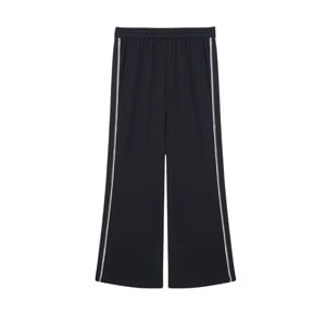 Mint Velvet Navy Scallop Side Stripe Wide Trousers